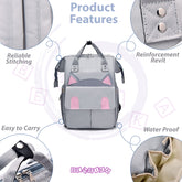 Easy to Carry Diaper Bag for Mother (Kitten Grey)
